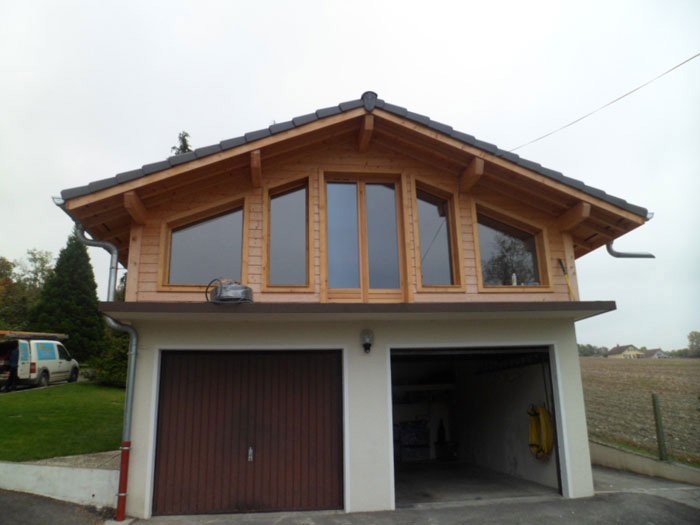 Etage en bois d'une maison