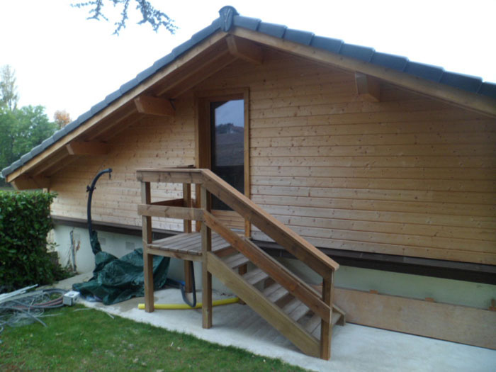 Maison en ossature bois type chalet